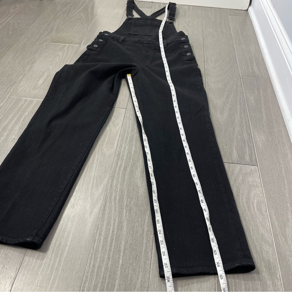 J BRAND JULES OVERALLS JEAN DUNGAREES BLACK BOYFRIEND STRAIGHT LEG RETRO DENIM M - Picture 8 of 16